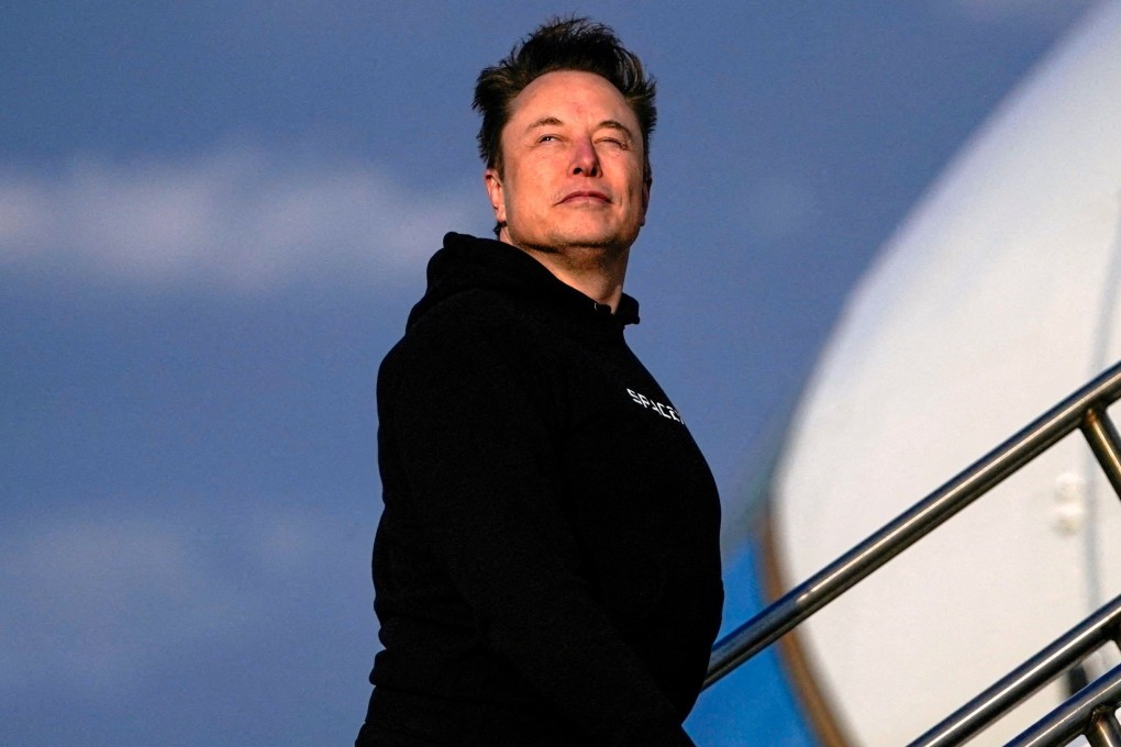 Tesla CEO Elon Musk boarding Air Force One earlier this year. Photo: Reuters
