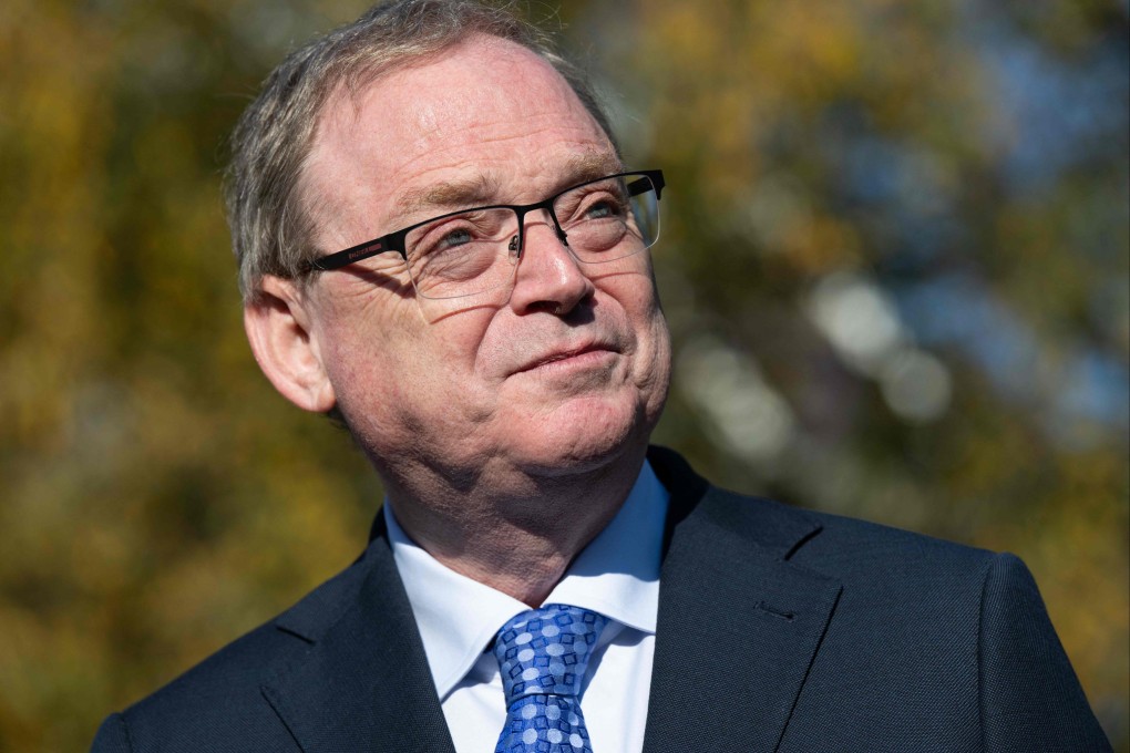Kevin Hassett, Director of the National Economic Council of the United States, speaks with the media outside the White House last month. Photo: AFP