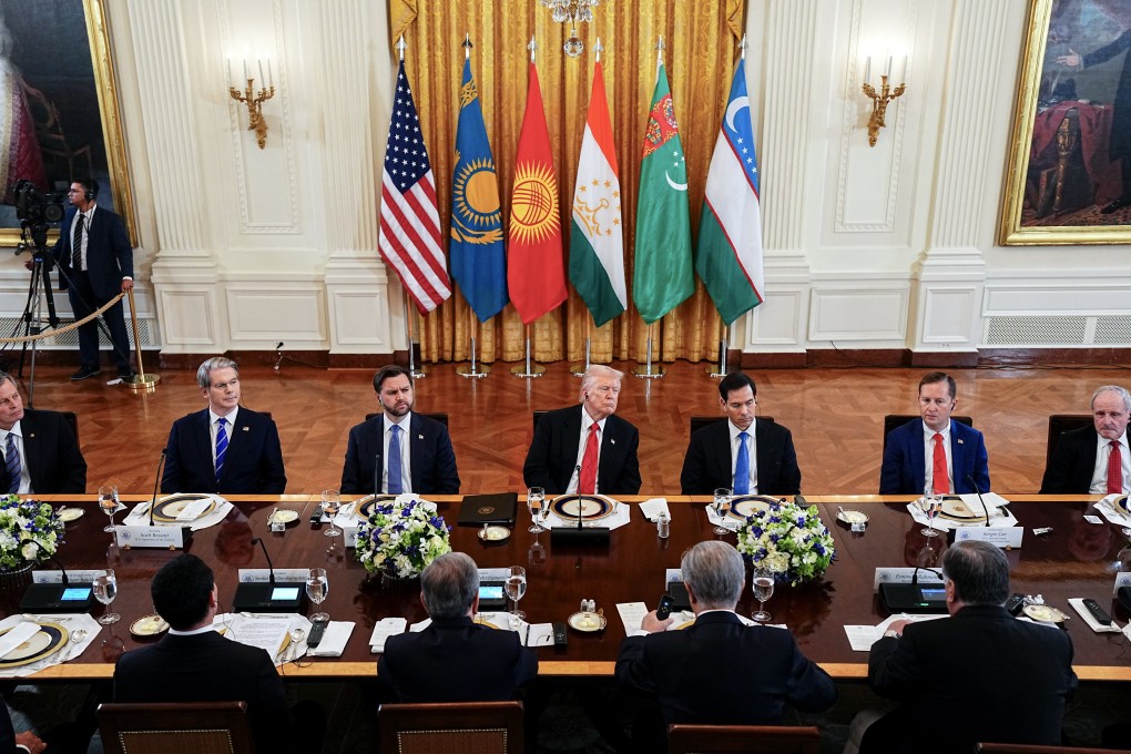 President Donald Trump hosting leaders of five Central Asian countries at the White House. Photo: EPA