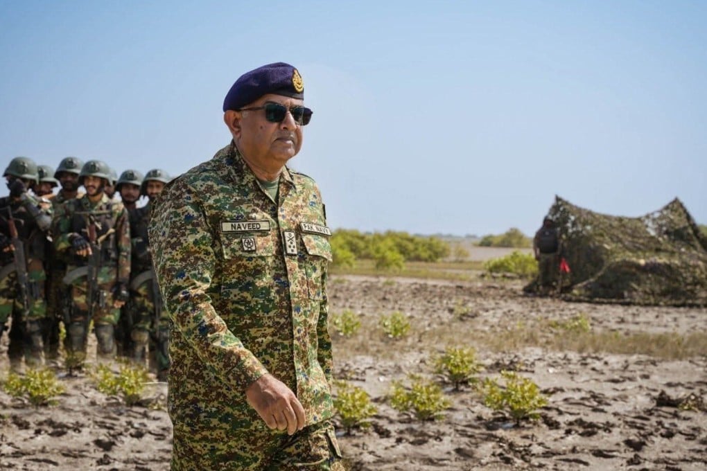 Admiral Naveed Ashraf, the Pakistani chief of naval staff, says the first batch of Hangor-class submarines will enter his country’s service in 2026. Photo: Handout