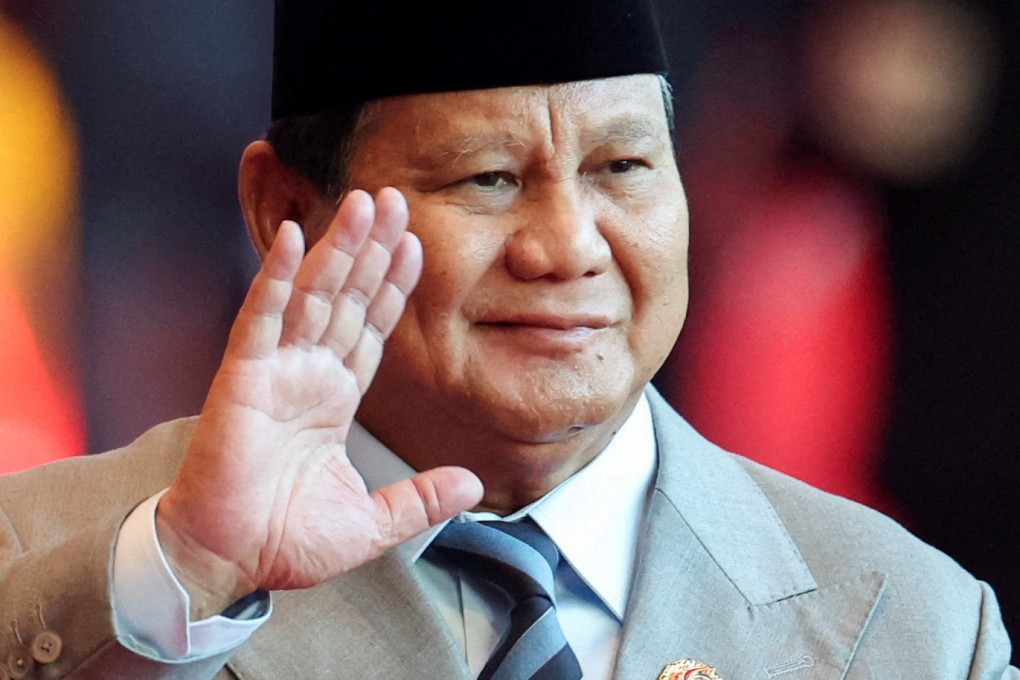 Indonesian President Prabowo Subianto waves at the Asean Summit in  Kuala Lumpur on October 26. Photo: Reuters