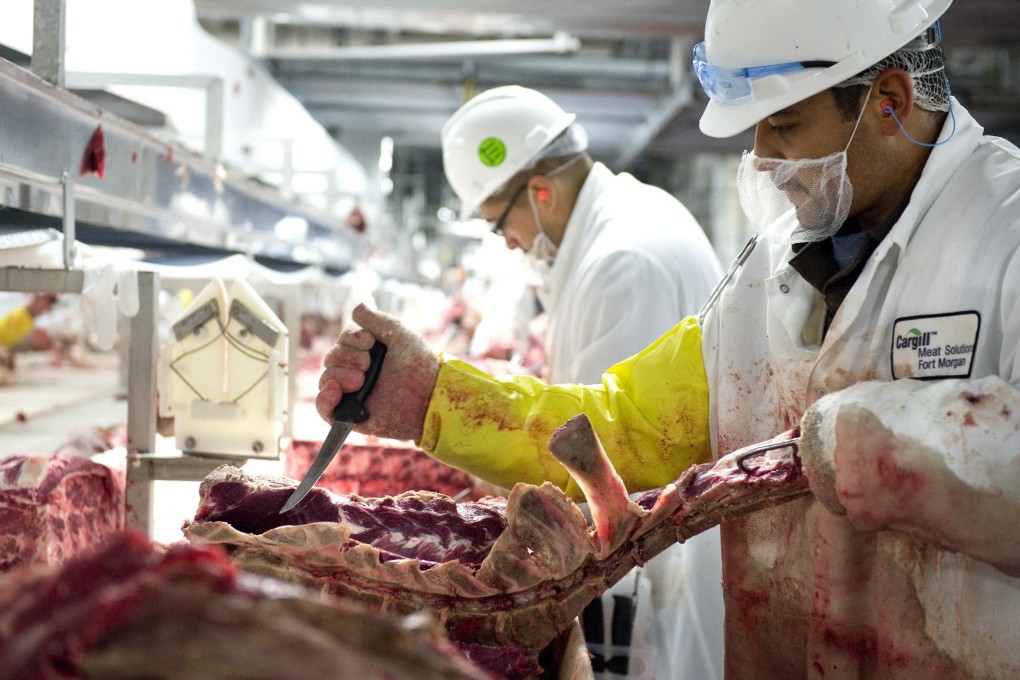 Workers process beef at a facility in the US state of Colorado. Concentration in the meat packing business has been a long-time concern. Photo: The Minnesota Star Tribune/TNS