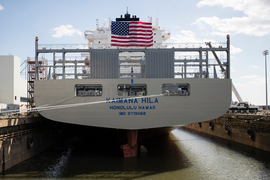 A vessel is seen at the Philly Shipyard in Philadelphia in March 2019. Photo: AP