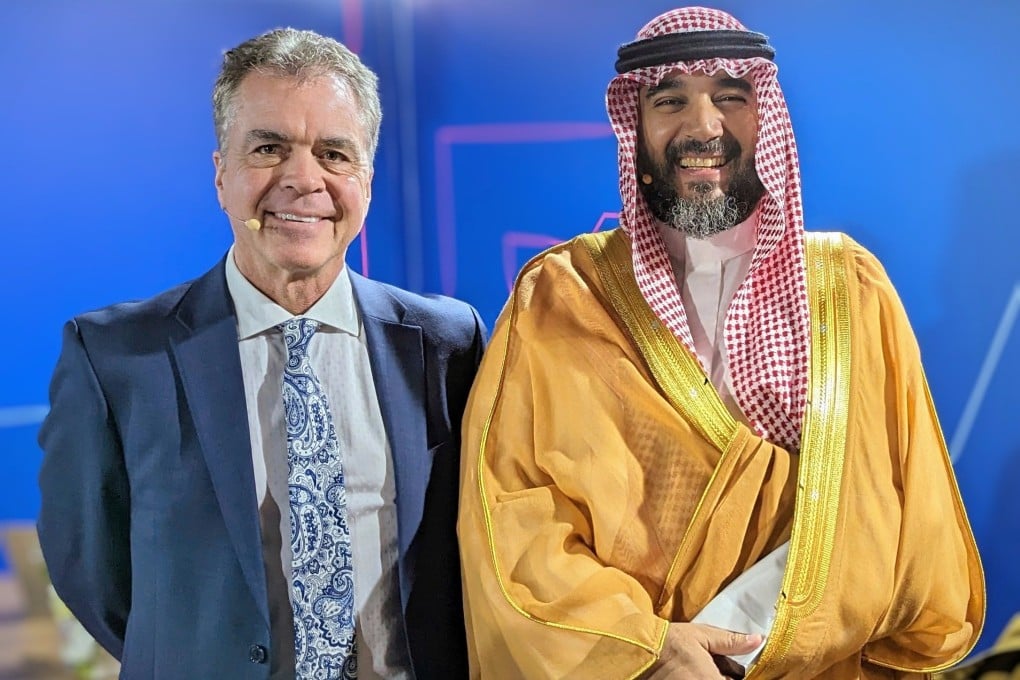 Saudi Prince Faisal bin Bandar bin Sultan Al Saud, vice-chairman of Savvy Games (right), and CEO Brian Ward. Photo: Handout