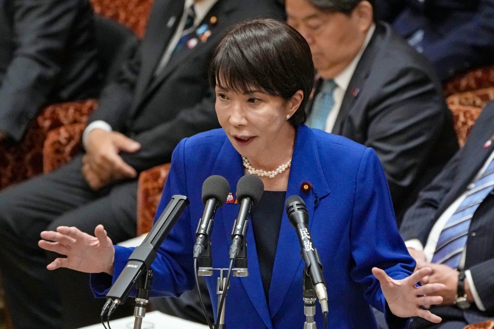 Japanese Prime Minister Sanae Takaichi made the comment about Taiwan while addressing parliament in Tokyo on Friday. Photo: Kyodo