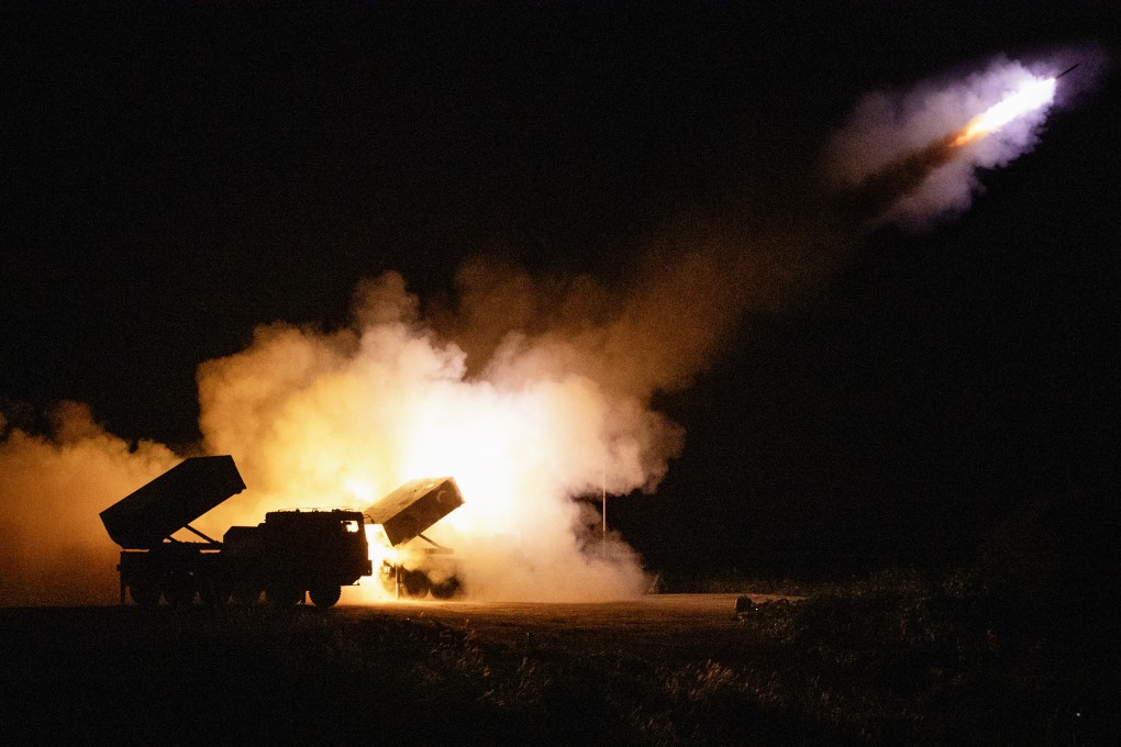 A South Korean multiple launch rocket system takes part in a live-fire drill in the border county of Goseong on October 17, 2024, mere weeks before Yoon’s martial law declaration. Photo: South Korean Defence Ministry/AFP