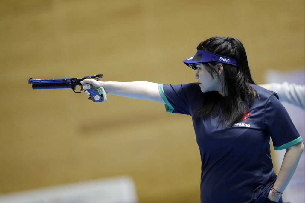 Rachel Shing competes during the 10m air pistol women’s final. Photo: Xinhua