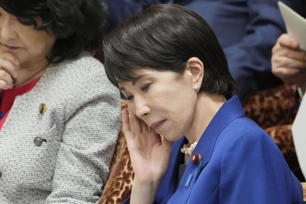 Japanese Prime Minister Sanae Takaichi attends a budget committee session in parliament on Friday. Photo: Kyodo
