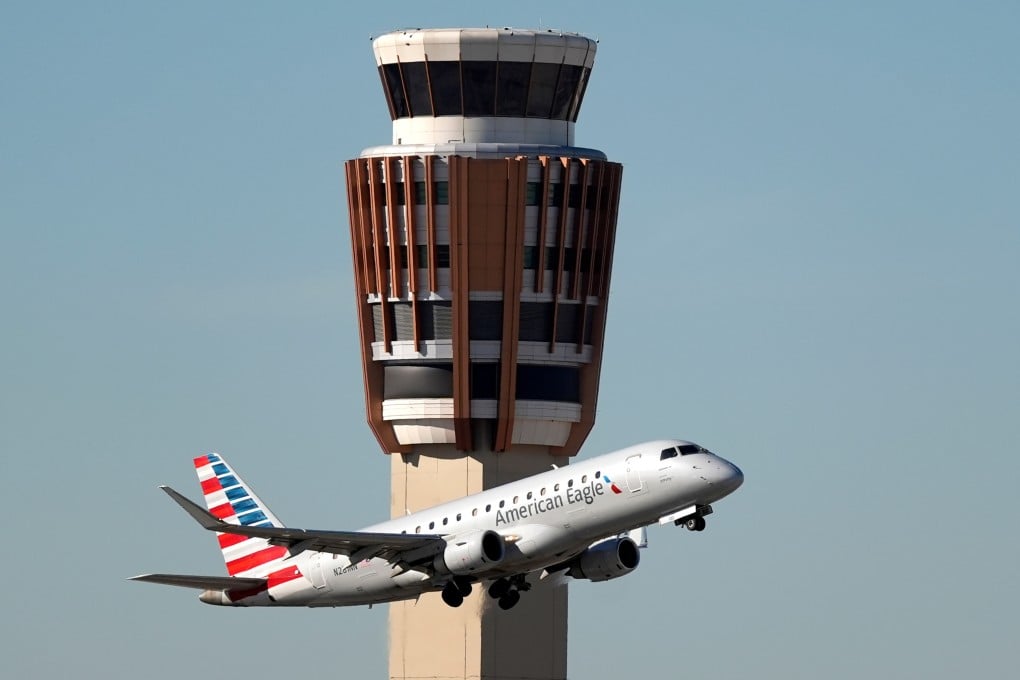 The traffic control tower at Phoenix Sky Harbour International Airport in Phoenix. Photo: AP