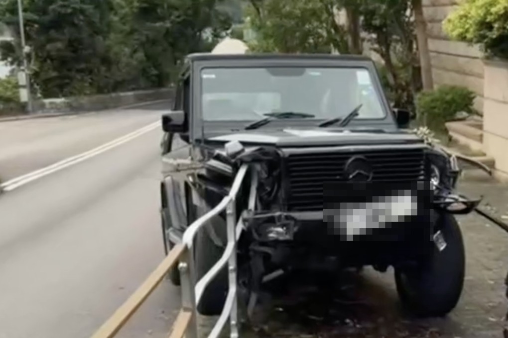 Renowned Hong Kong filmmaker Peter Chan crashed his Mercedes-Benz G-Class SUV on Tuesday. Photo: Handout