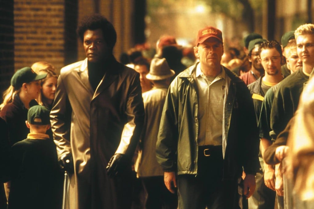 Samuel L. Jackson (left) and Bruce Willis in a still from Unbreakable (2000). Photo: Walt Disney Pictures