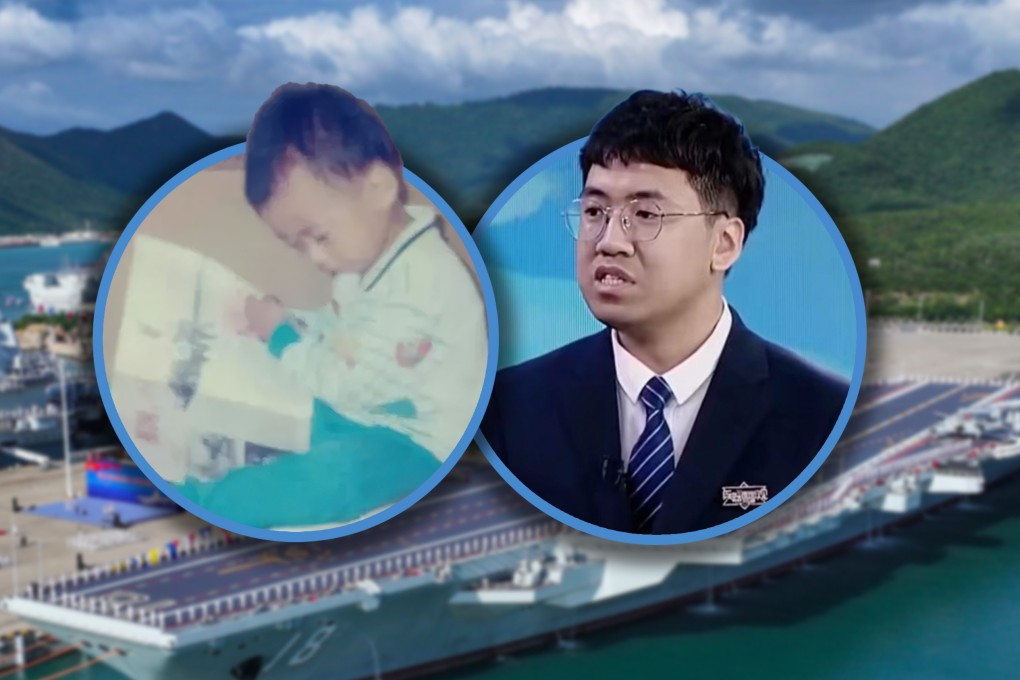 Twenty-six years ago, a little boy in China donated his entire US$20 pocket money to help in the building of an aircraft carrier as he dreamed of a stronger nation. Photo: SCMP composite/Xinhua/Weibo/Baidu