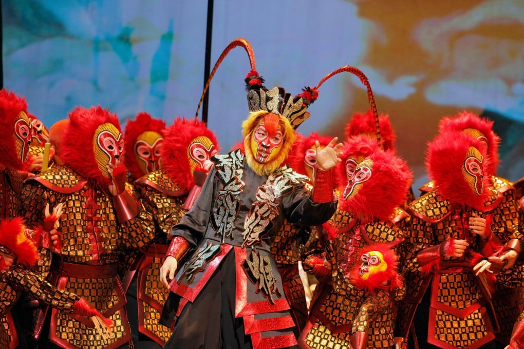 Tenor Kang Wang (centre) rehearses for The Monkey King, which tells the story of the legendary Monkey King’s journey through opera, on November 6, 2025, in San Francisco. Photo: San Francisco Opera via AP