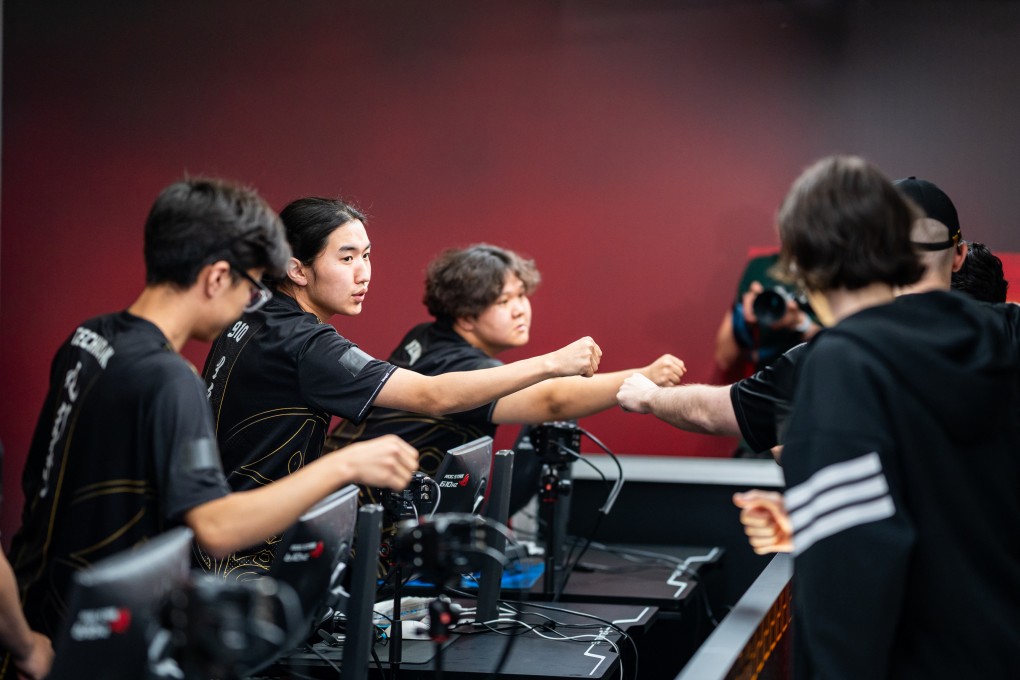 The MongolZ shake hands with Passion UA post-match. Photos: Handout
