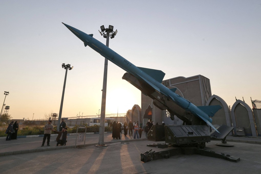 Iranians visit an exhibition showcasing missile and drone achievements in Tehran on Wednesday. Photo: AFP