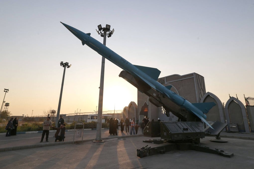 Iranians visit an exhibition showcasing missile and drone achievements in Tehran on Wednesday. Photo: AFP