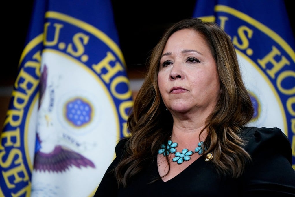 US congresswoman Adelita Grijalva attends a press conference on Wednesday. Photo: Reuters