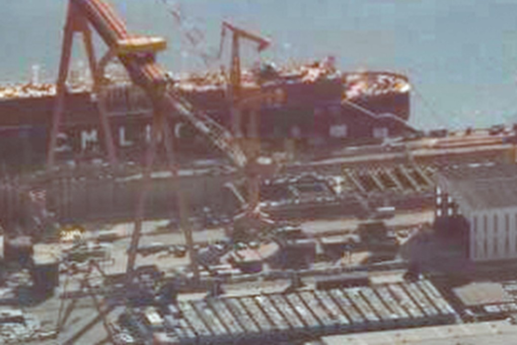 China’s new Type 004 aircraft carrier is under construction at the Dalian shipyard in the northeastern province of Liaoning. Photo: X/Tokcoslsp