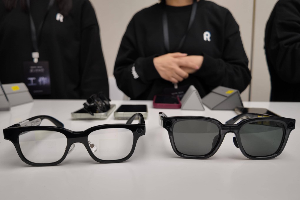 The Rokid AI glasses (left) and the newly launched Bolon-branded AI glasses without a display. Photo: Wency Chen