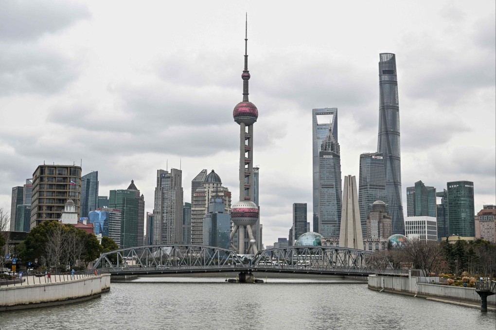 A view of Shanghai’s Lujiazui financial district in February. Photo: AFP