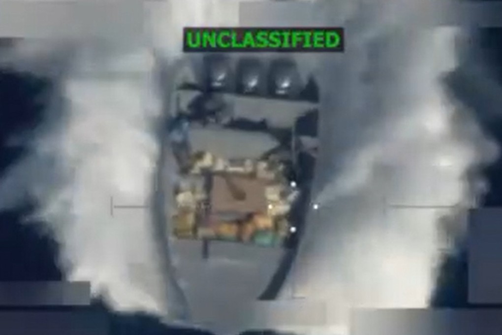 Am alleged drug boat before it was destroyed in a US strike in the eastern Pacific this week. Photo: US Secretary of Defence Pete Hegseth’s X account via AFP