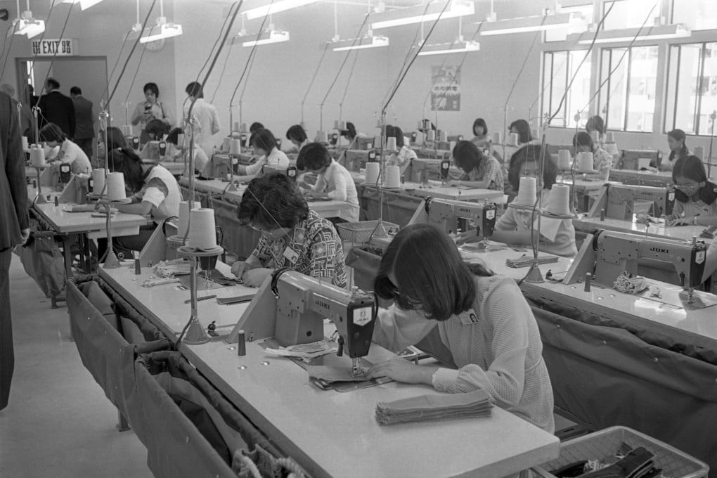 A workshop at the Clothing Industry Training Centre in Kwai Chung in 1977. Photo: SCMP Archives