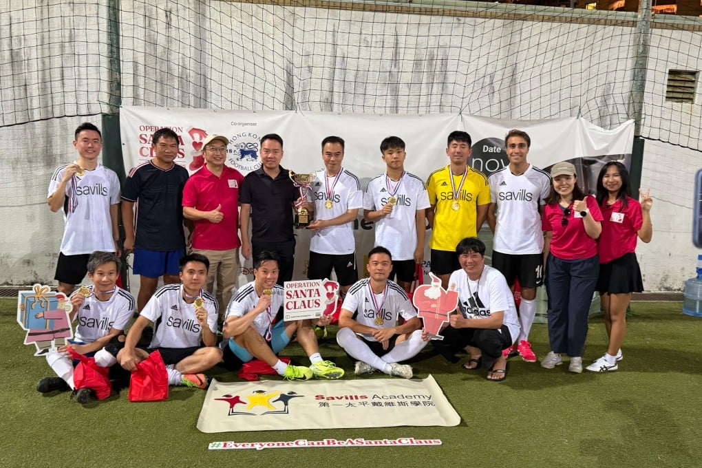 The Cup-winning team from Savills. Photo: Bharat Khemlani