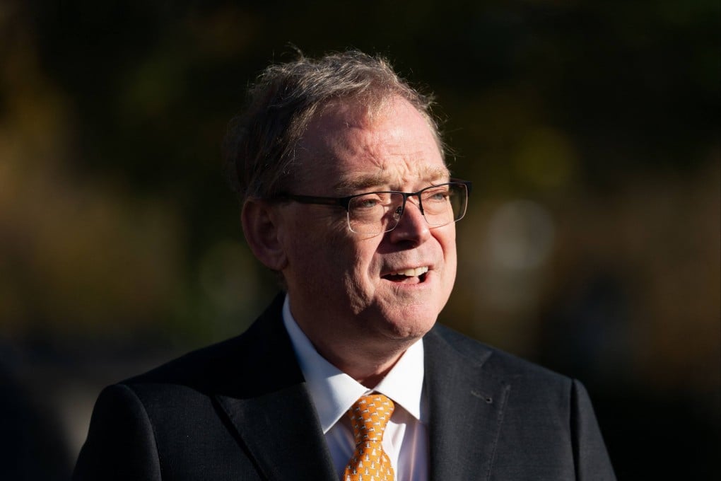 Director of the US National Economic Council Kevin Hassett speaks to reporters outside the White House last month. Photo: AFP