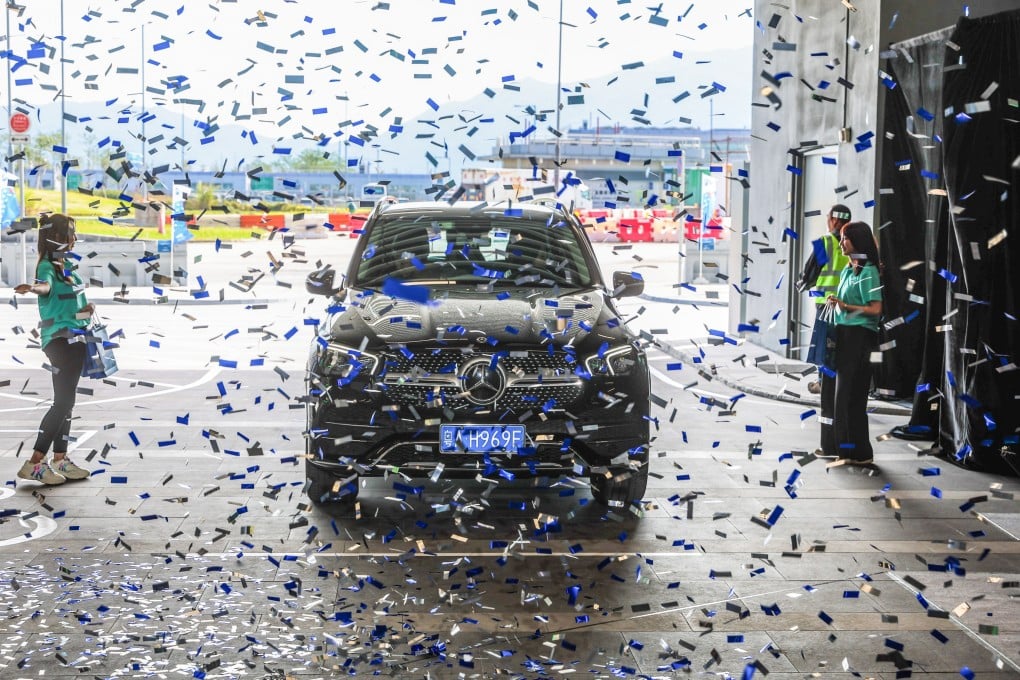 The first car arrives at Hong Kong airport’s Park and Fly facility. Photo: Edmond So
