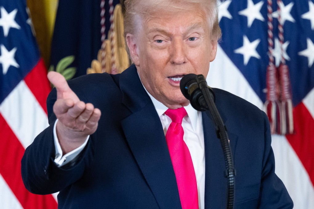 US President Donald Trump speaks in the East Room of the White House on Thursday. Photo: AFP