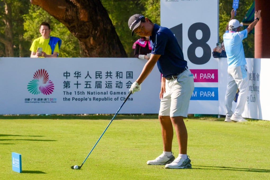 Kuang Yang led from the start to win National Games gold at the Hong Kong Golf Club. Photo: Jonathan Wong