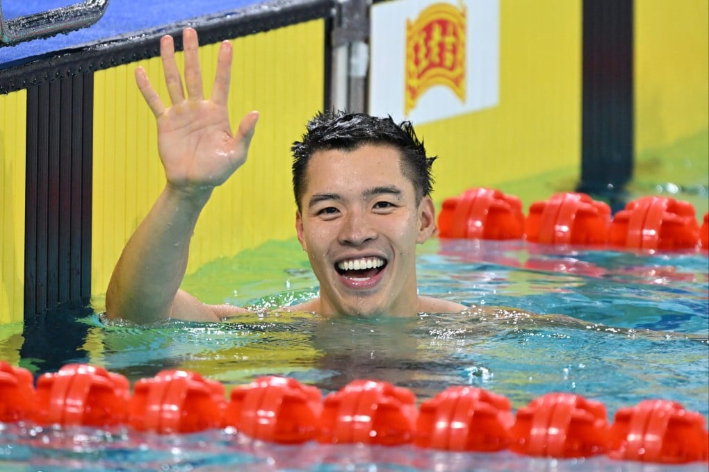Hong Kong’s Ian Ho set a city record to win the 50m freestyle final. Photo: Xinhua
