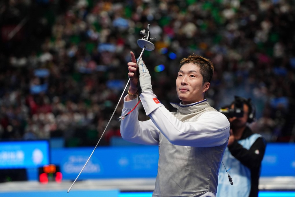 Cheung Ka-long after winning his bronze medal match. Photo: Elson Li