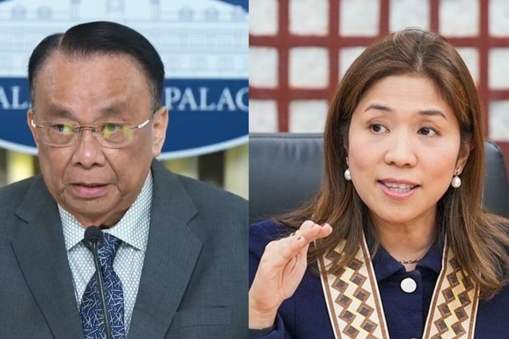 Top Philippine officials Executive Secretary Lucas Bersamin (left) Budget Secretary Amenah Pangandaman resigned on Monday. Photo: Handout