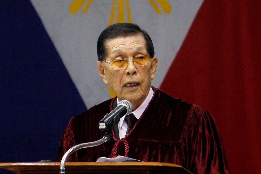 Philippine Senate President Juan Ponce Enrile delivers his opening remarks at the start of the impeachment trial for Philippine Supreme Court Chief Justice Renato Corona in Manila in 2012. Photo: AP