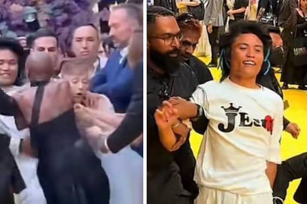 Johnson Wen was jailed for disrupting Ariana Grande’s Singapore premiere. Photo: TikTok/pyjamamann, UR Dinie