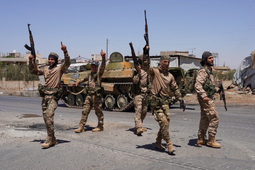 Syrian security forces after clashes between government troops and local Druze fighters in the southern city of Sweida in July. Photo: Reuters