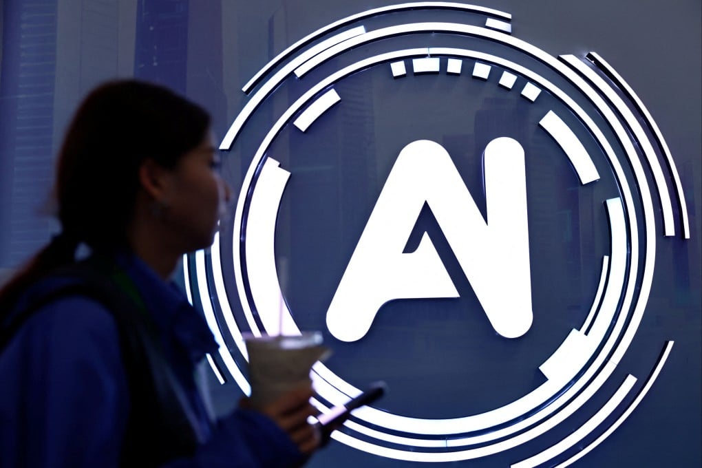 A woman walks past a sign at the World Internet Conference in Wuzhen town of Tongxiang city, Zhejiang province, on November 8, 2025. Photo: Reuters