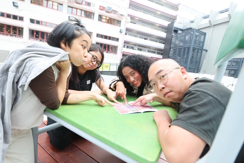 (From left) Chan Kwun-fee, a member of Horizons Festival’s curatorial panel; Amy Sze, one of the festival’s lead organisers; Caro Chan, a Nigerian-Chinese actress taking part in the festival; and William Wong, artistic director of co-organiser Blank Space Studio, pose for a photo at Hong Kong’s Tai Po Arts Centre, where the new fringe festival will be held in November. Photo: Edmond So