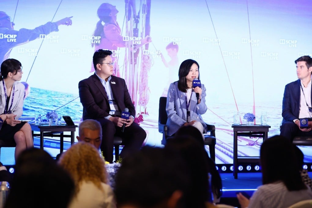 (From left) Angel Chia, executive director, Hong Kong Academy for Wealth Legacy, Marshall Jen, executive director, CUHK Centre for Family Business, Priscilla Ng, group chief customer and wealth officer at Prudential and Guilio Pesenti, head of strategic business development and board member at Clessidra Group.