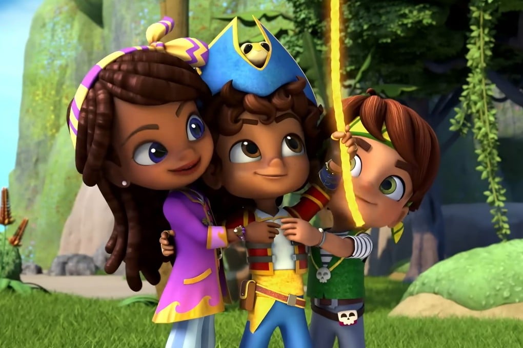 Santiago of the Seas main characters (from left) Lorelai, Santiago and Tomas. Photo: YouTube/nickjr