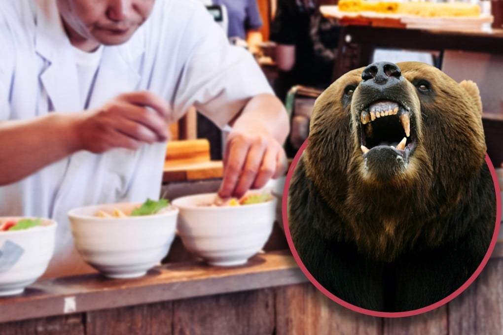 A cook at a ramen shop in Japan was attacked by a one-metre-tall bear early in the morning while preparing food before opening. Photo: Shutterstock