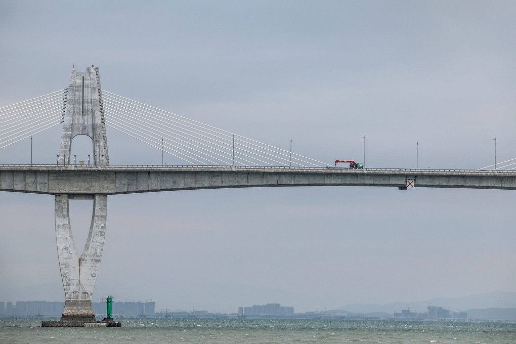 A view of a bridge in Kinmen, against the backdrop of Xiamen, on October 28. Kinmen has long been on the front line of Taiwan Strait tensions. Photo: AFP