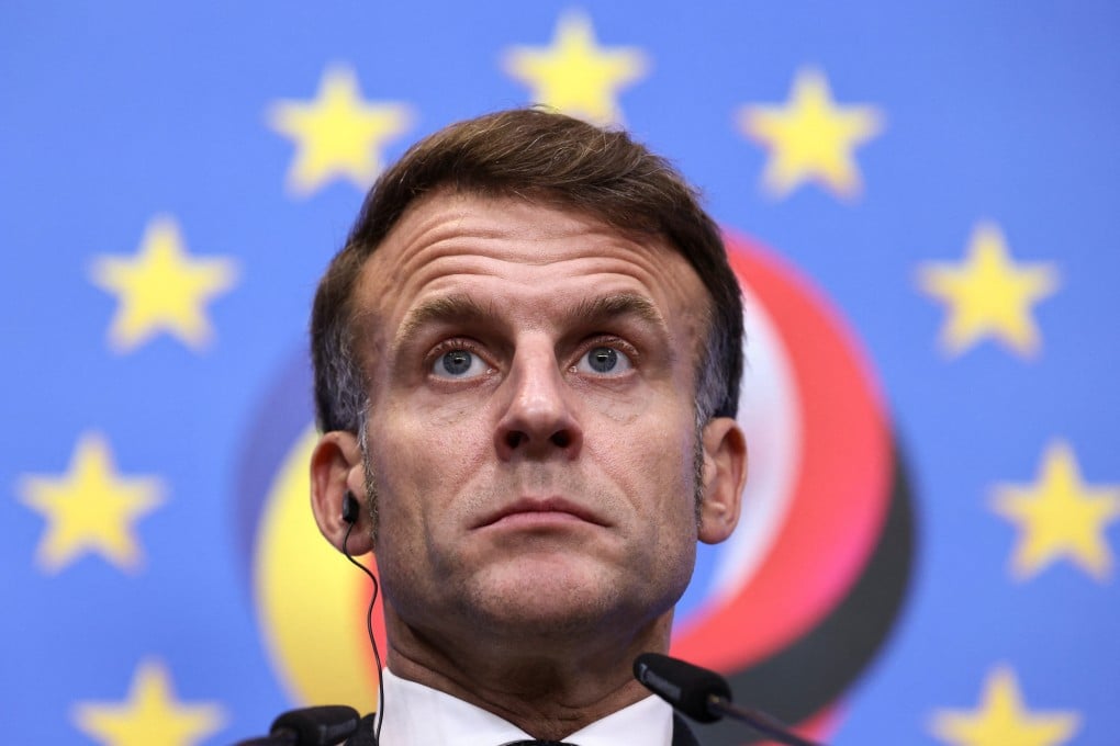 French President Emmanuel Macron attends a press conference in Berlin, Germany, on Tuesday. Photo: Reuters