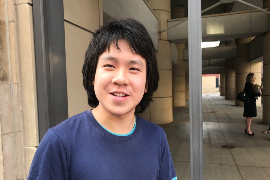 Amos Yee stands outside the US Citizenship and Immigration Services offices after his release from detention in Chicago, Illinois in September 2017. Photo: Reuters