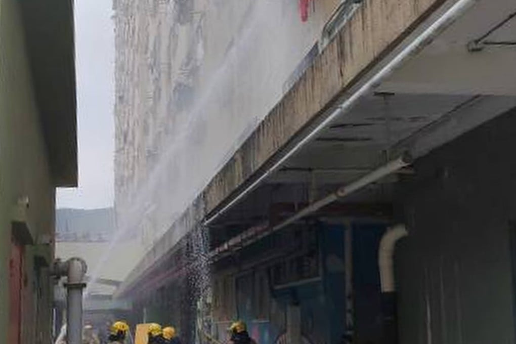 A 14-year-old boy has been rescued after heavy smoke filled a public housing block in Hong Kong’s Kwai Chung. Photo: Handout