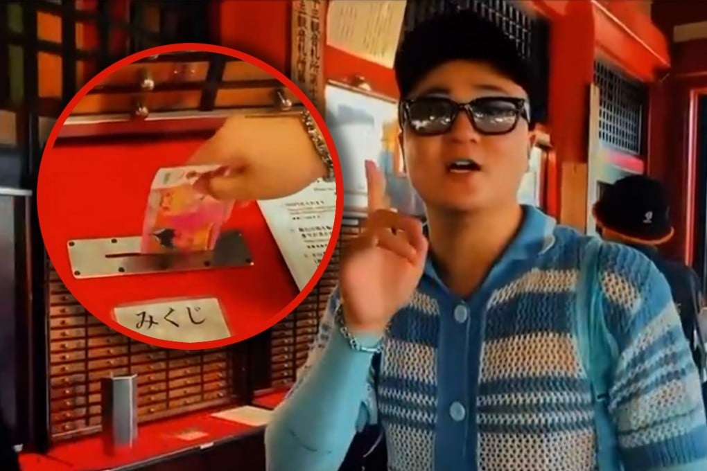A Chinese man in Japan has angered people on social media by filming himself placing hell money into a donation box at a Tokyo temple. Photo: X.com