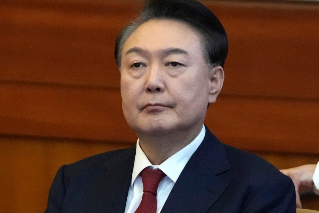 South Korea’s former president Yoon Suk-yeol attends his impeachment trial on February 11. Photo: AP
