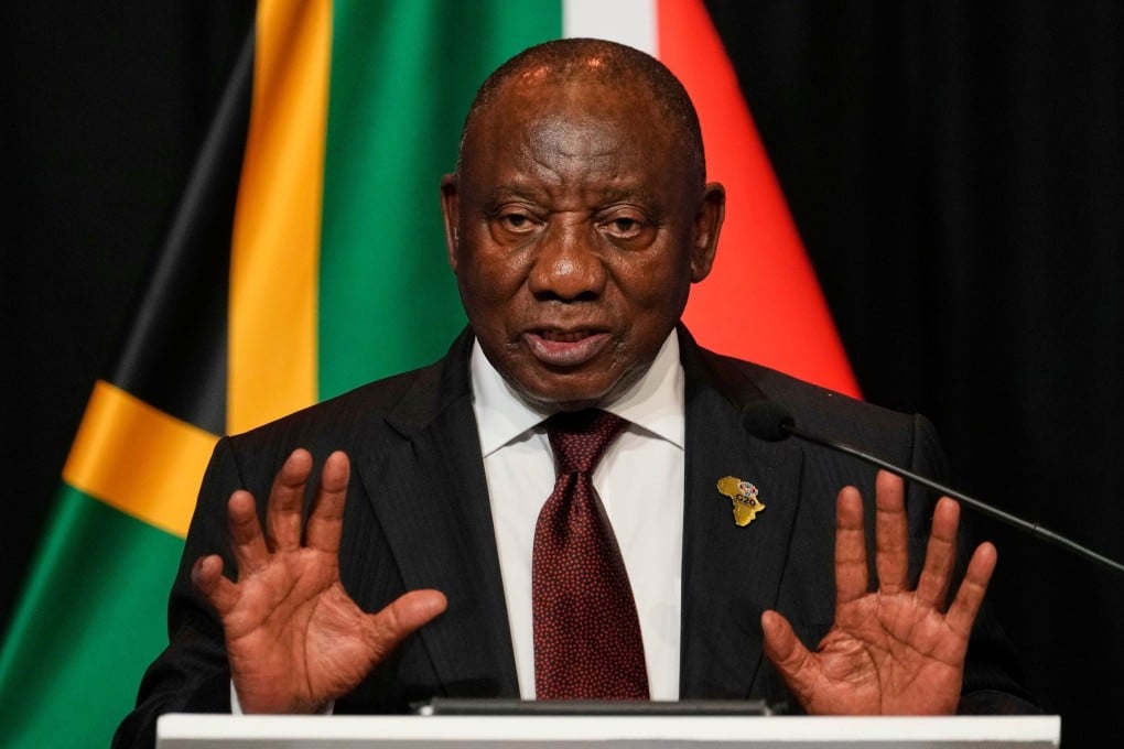 South African President Cyril Ramaphosa on Thursday. Photo: AP