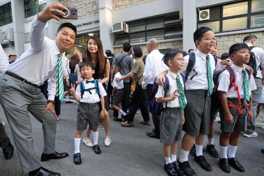 Pupils at St Joseph Primary School in Wan Chai. The number of children applying for places at public or aided schools this year fell below 40,000 for the first time. Photo: Sam Tsang